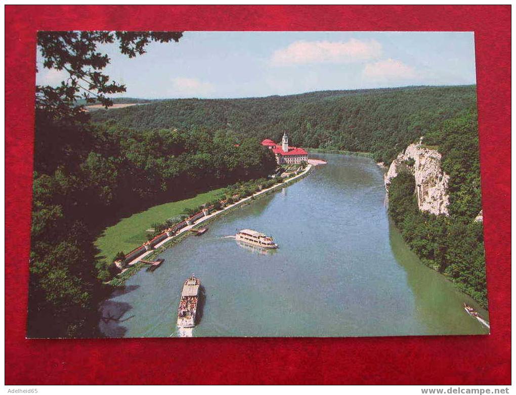 (2 Scans) Kloster Weltenburg, Scheepsstempel, Schiffstempel, Oblit.bateau M.S. Kelheim - Kelheim