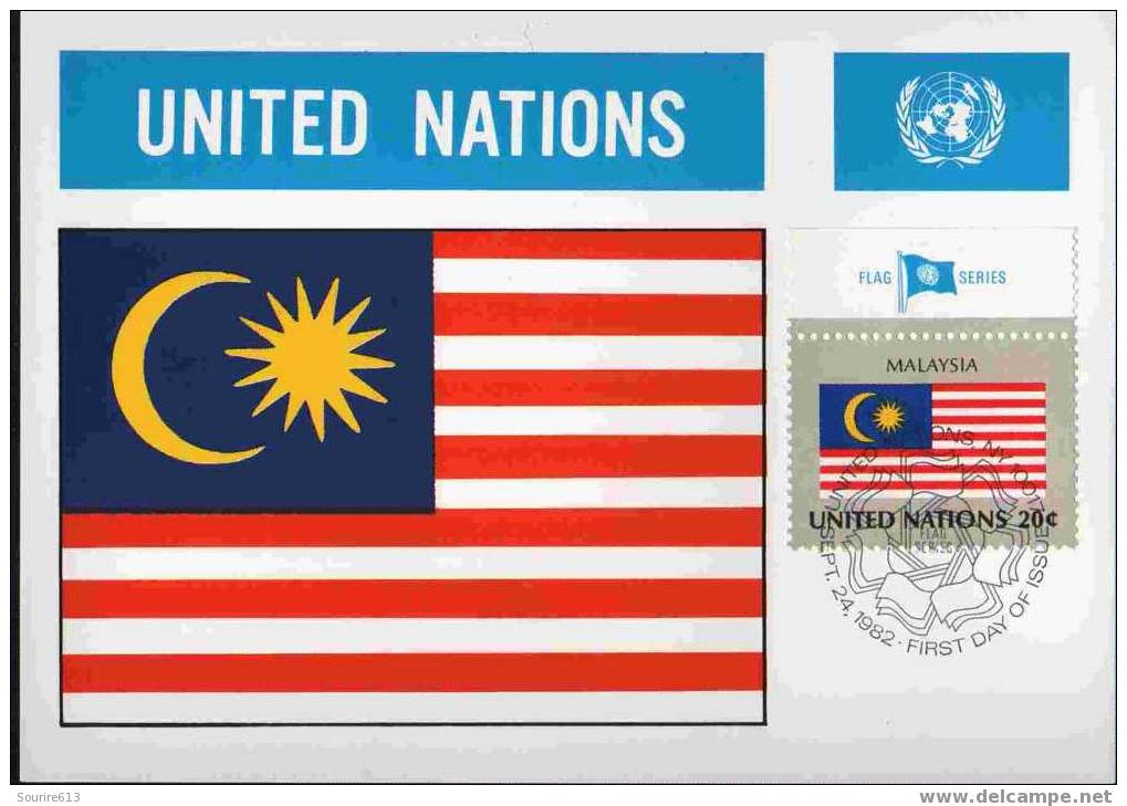 CPJ Nations Unies 1982 Drapeaux Malaisie - Covers