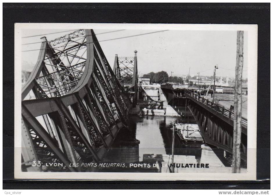 69 LYON II Guerre 1939-45, Pont Mulatière Détruit, Ruines, Style Carte Photo, Ed MD 33, Ponts Meurtris, 194? - Lyon 2