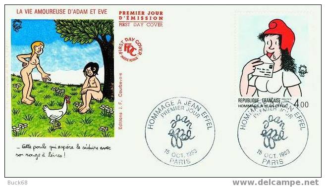 FRANCE 2291 FDC Enveloppe Premier Jour Jean EFFEL Cachet PARIS Du 15 Octobre 1983 (3) Comic Illustrateur - Comics