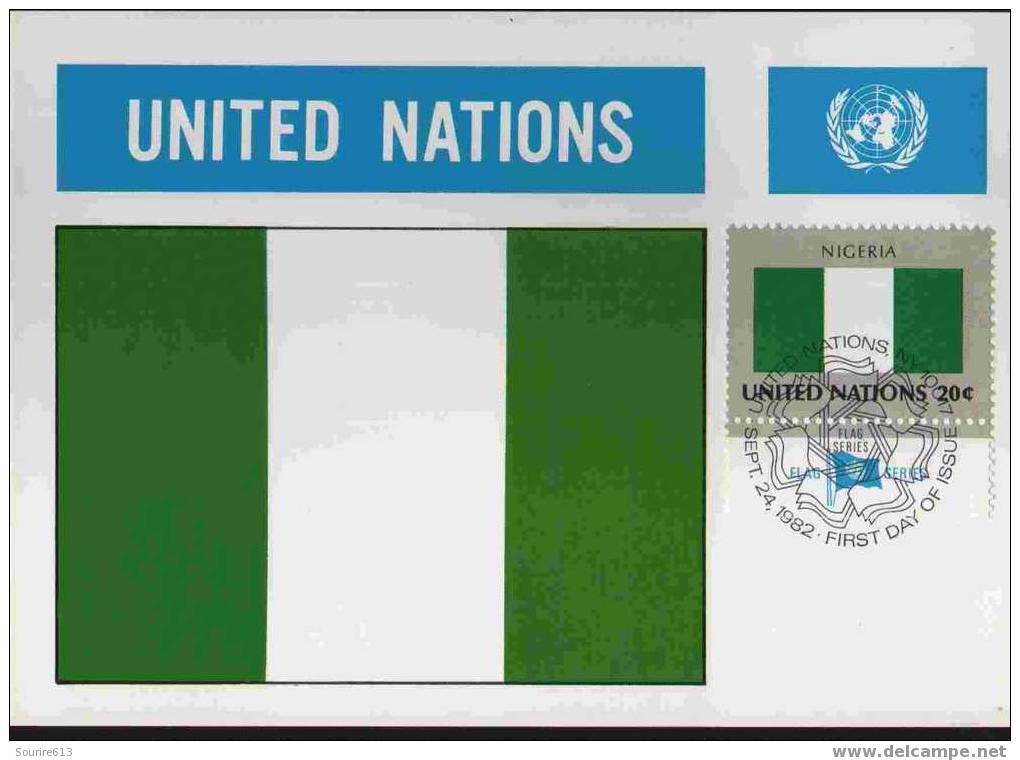 CPJ Nations Unies 1982 Drapeaux Nigeria - Enveloppes