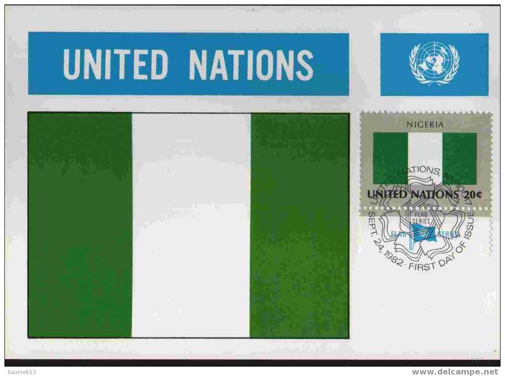 CPJ Nations Unies 1982 Drapeaux Nigeria - Briefe