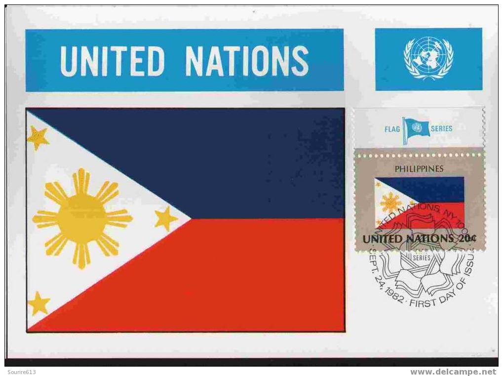 CPJ Nations Unies 1982 Drapeaux Philippines - Enveloppes