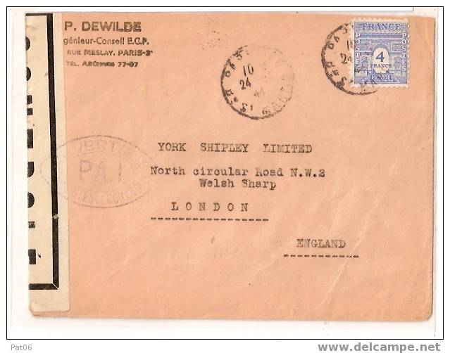 PARIS - BUREAU N° 13 BD. ST. MARTIE 2° EMISSION PROVISOIRE LIBERATION - 1944-45 Arco Del Triunfo