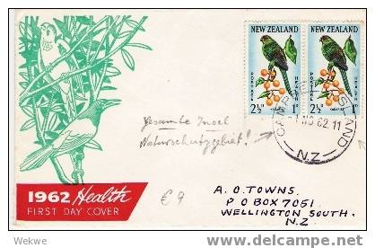 NZ009/ Papagei-Marke Auf FDC Von Campbell-Island 1962 (Kakariki) - Cartas & Documentos