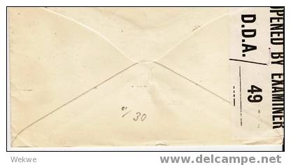 NZ014/ Zensurbrief 1943, Nachporto NZ/USA 8To Pay, 20c Tax) - Cartas & Documentos