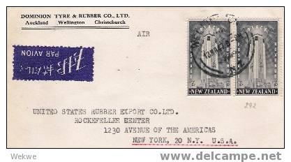 NZ019/ Brief Mit  Peace-Denkmal, Mf. 1947/USA - Cartas & Documentos