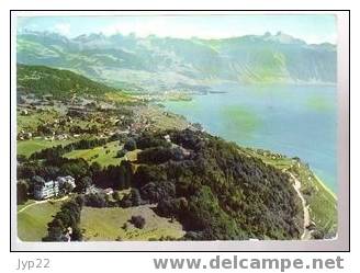 Jolie CP Suisse Chexbres Lac Léman Hôtel Du Signal Et Son Parc - Vue Aérienne - A Circulée 19/08/1965 - Chexbres