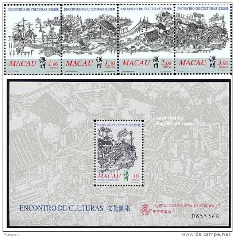 1999 MACAO Cultures STAMP 4V+MS - Neufs