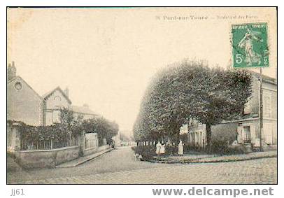 Pont Sur Yonne Cpa Boulevard Des Buttes - Pont Sur Yonne