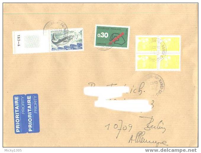 Frankreich / France - Umschlag Echt Gelaufen / Cover Used  (3523) - Brieven En Documenten