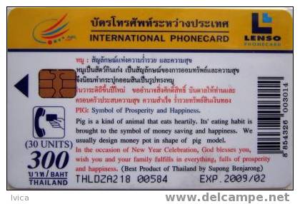 THAILAND - Lenso 218 - Happy New Year 2007 - Pig - Thaïlande