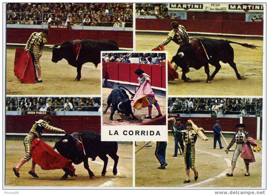 Lot De 2 Cartes Modernes CORRIDA--pub MARTINI-- - Corrida