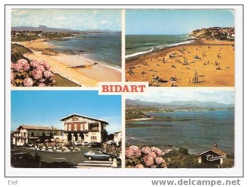 BIDART (Pays Basque) 4 Vues : Plages, Place Et Mairie, La Côte  ; TB - Bidart