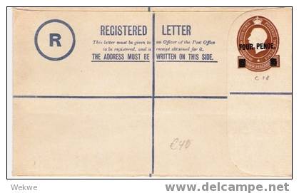 NZ047 / 4-Pence-Überdruck Auf GA, Ungebraucht - Postal Stationery