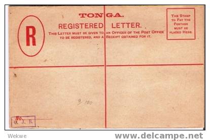 Bro032/  TONGA - Einschreibe-Ganzsache Mit Wappen (Ascher 5)  **  Brief, Cover, Letter, Lettre - Tonga (...-1970)