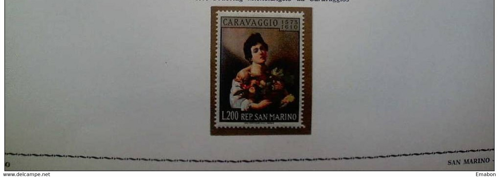 SAN MARINO CARAVAGGIO ANNO 1960 NUOVI CON LINGUELLA * - Unused Stamps
