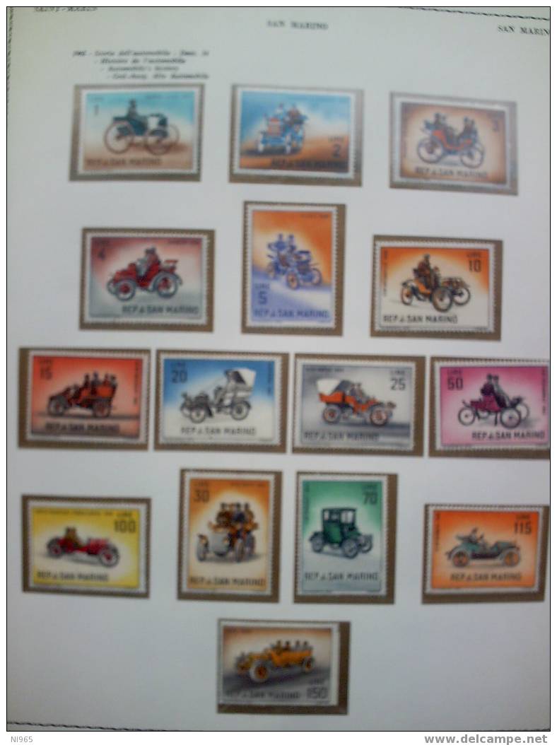 SAN MARINO - AUTOMOBILI - ANNO 1962 NUOVI CON LINGUELLA * - Unused Stamps