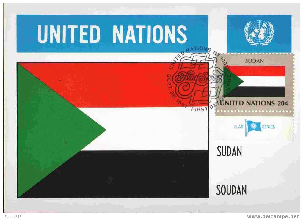 CPJ Nations Unies 1981 Drapeaux Soudan - Covers