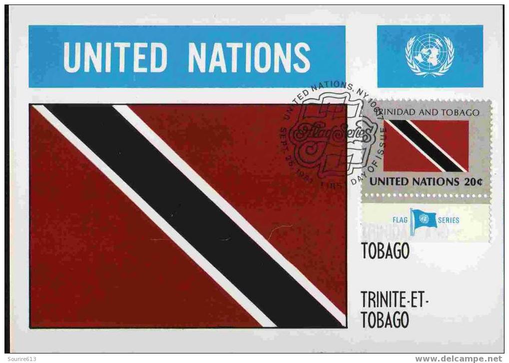 CPJ Nations Unies 1981 Drapeaux Trinité Et Tobago - Covers