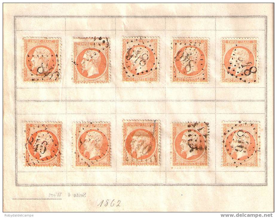 FRANCIA - Lotto 1862-1870 Su Libretto - (o) - Qualità Mista - Collections