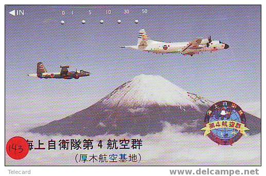 Militairy Avions (143)  Sur Telecarte Flugzeuge Vliegtuig Aeroplani Airplane Aeroplanos ??? Japan - Leger