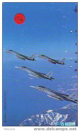 Militairy Avions (156)  Sur Telecarte Flugzeuge Vliegtuig Aeroplani Airplane Aeroplanos ??? Japan - Armee