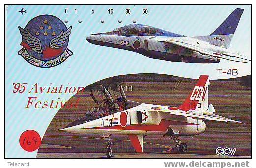 Militairy Avions (164)  Sur Telecarte Flugzeuge Vliegtuig Aeroplani Airplane Aeroplanos ??? Japan - Leger