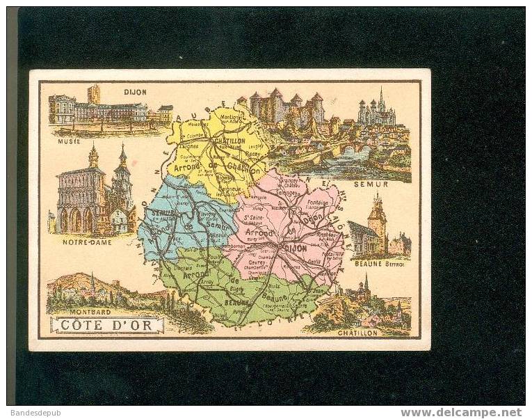 Cambrai Chromo Thème Géographie Département Côte D' Or Montbard Beaune Semur Dijon - Côte D'Or