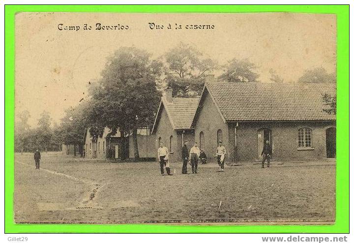 CAMP DE BEVERLOO, BELGIQUE - VUE ANIMÉE DE LA CASERNE - CIRCULÉE EN 1920 - - Leopoldsburg (Camp De Beverloo)