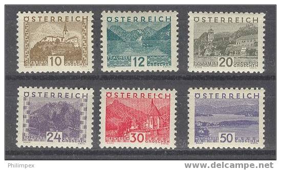 AUSTRIA, 6 STAMPS "SMALL LANDSCAPES", ALL MINT  NEVER HINGED **! - Nuovi