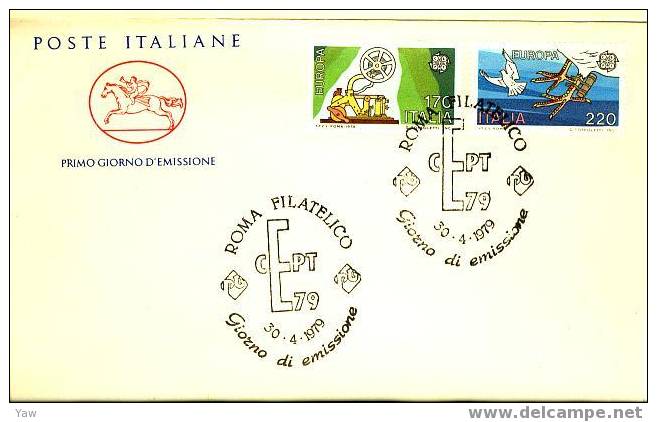 ITALIA FDC "CAVALLINO" 1979  E U R O P A . STORIA DELLA POSTA - 1979