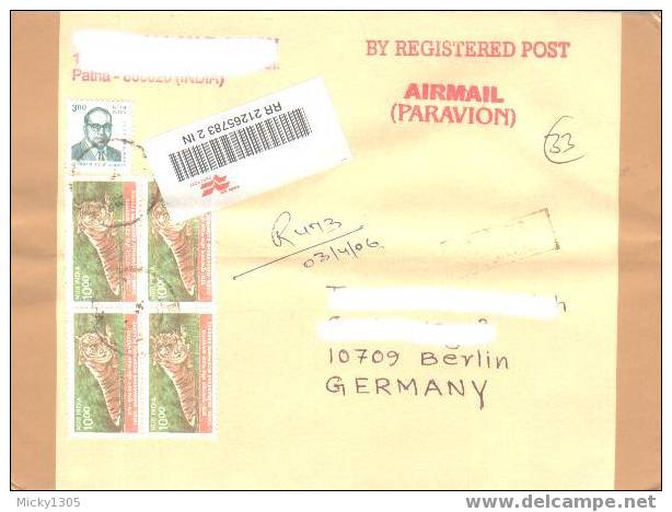 Indien / India - Einschreiben / Registered Letter (3526) ## - Lettres & Documents