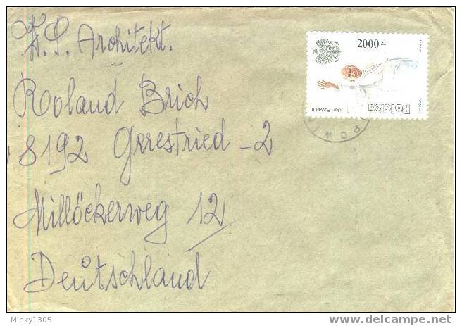 Polen / Poland - Umschlag Echt Gelaufen / Cover Used  (I548) - Briefe U. Dokumente