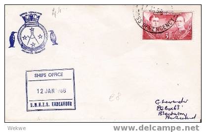 NZA010/  ANTARKTIKA - HMNZS Endeavour Schiffspostamt 1968, Ross Dependency - Cartas & Documentos