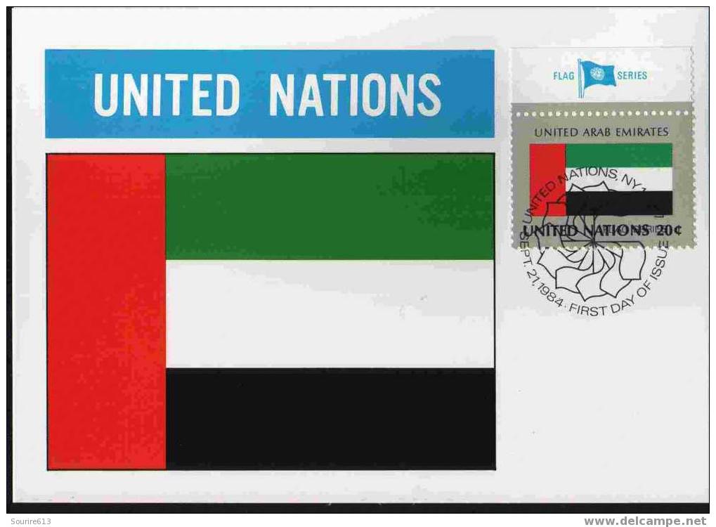 CPJ Nations Unies 1984 Drapeaux Emirats Arabes Unis - Enveloppes