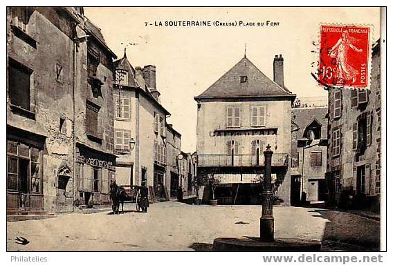 LA SOUSTERRAINE   PLACE DU FORT  1909 - La Souterraine