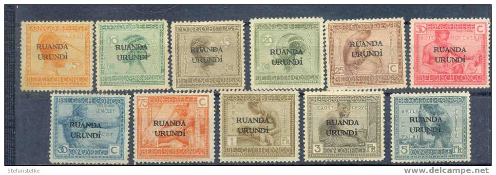 Ruanda-Urundi Ocb Nr : 50 - 60 (*) Sans Gomme (zie Scan) - Unused Stamps