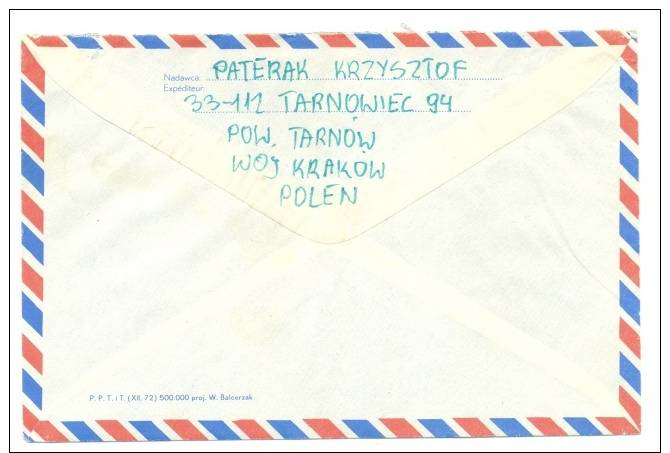 COVER * AIR LETTER * ENVELOPE * POLAND * POLOGNE * TO GERMANY YEAR CA 1975 - Storia Postale