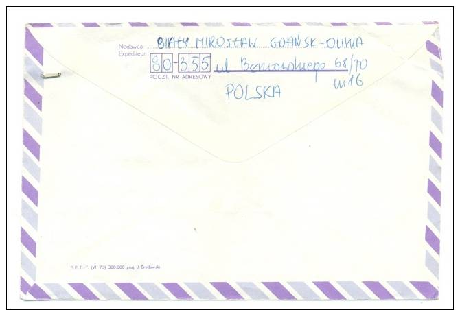 COVER * AIR LETTER ENVELOPE * POLAND * POLOGNE * TO GERMANY * - Storia Postale