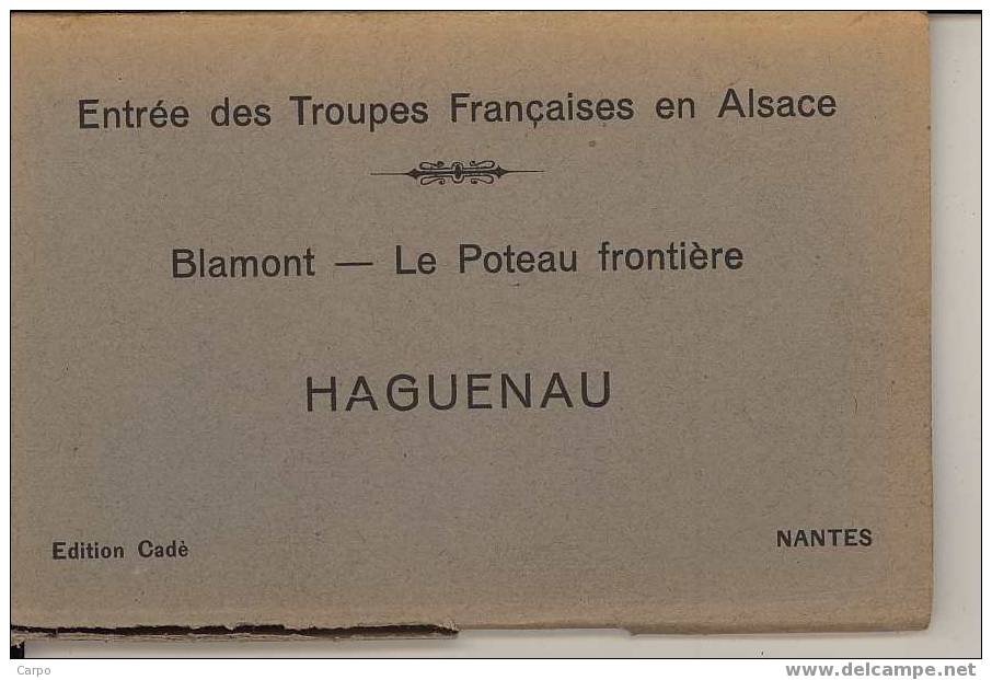 HAGUENAU. - Entrée Des Troupes Française . - Carnet Complet De Dix Cartes Toutes Animées. - Haguenau