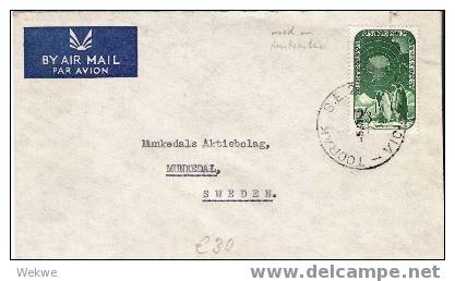 AA014/  AUSTRALIEN - Antarctic,  2,3 Sh Auf Brief  Tooraknach Schweden - Briefe U. Dokumente