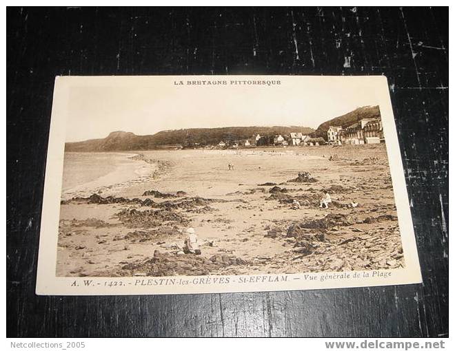 PLESTIN-LES-GREVES - St-EFFLAM VUE GENERALE DE LA PLAGE - 22 COTE D´ARMOR - CARTE POSTALE DE FRANCE - Plestin-les-Greves