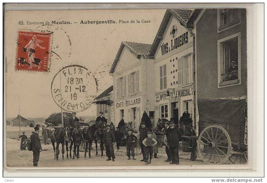 AUBERGENVILLE - Place De La Gare. - Aubergenville