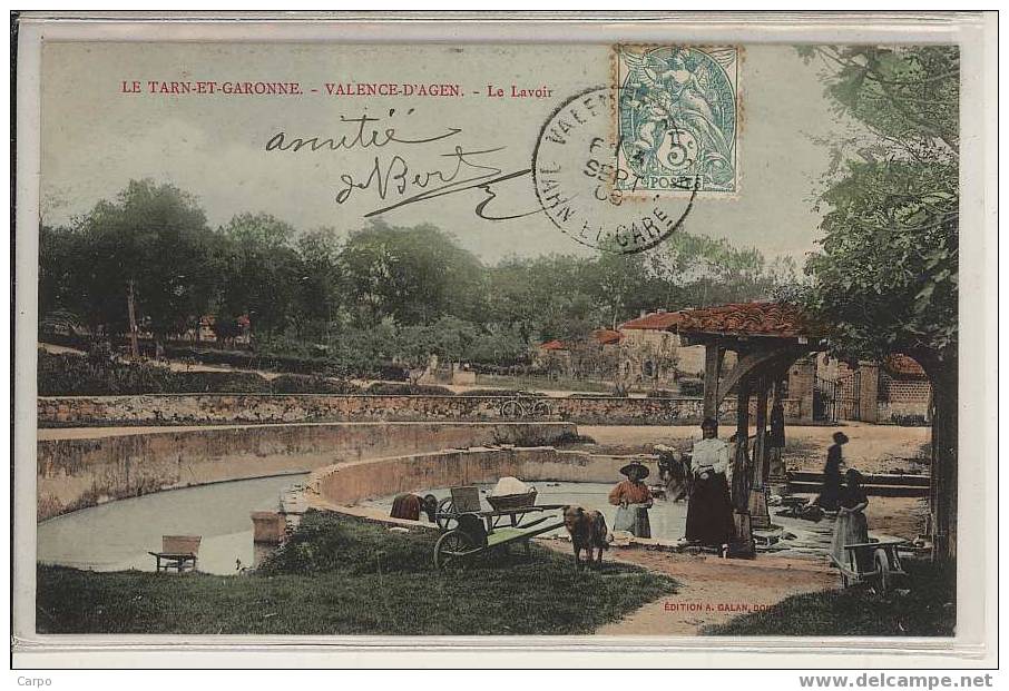 VALENCE D'AGEN. - Le Lavoir. - Valence