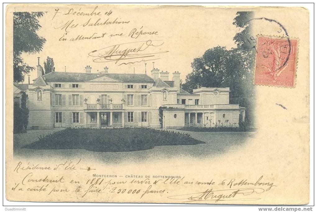 Montgeron.Château De Rottembourg.1904 - Châteaux