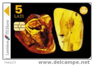 LATVIA- AMBER CARD  Rare Phonecard - Lettland