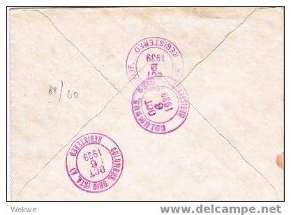 NZO022/ Dauerserie Von 1939 Auf FDC/Einschreiben, USA (Registered) - Samoa (Staat)