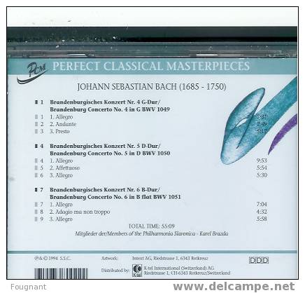 CD:Johann Sebastian BACH:Concertos Brandebourgeois N°4-5-6.Orch.Philarmoniqu E Slavonica. 55min.09. - Klassik