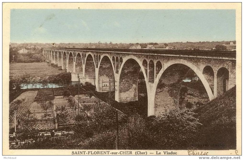 Cpa-St-Florent-sur Cher-Le Viaduc - Autres & Non Classés